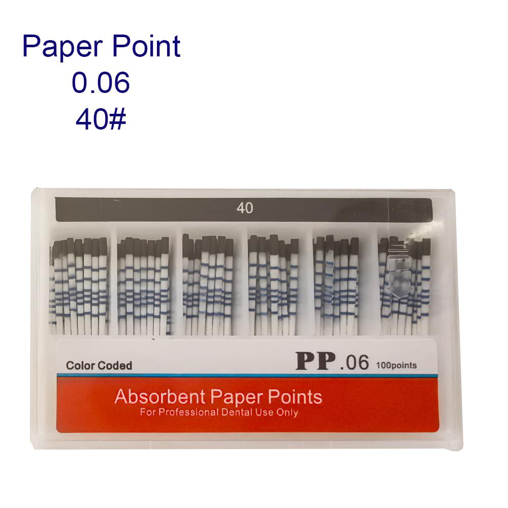 0.02 0.04 0.06 Dental Filling Material Dentist Product Root Canal Endodontic Paper Tips Dental Absorbent Paper Points
