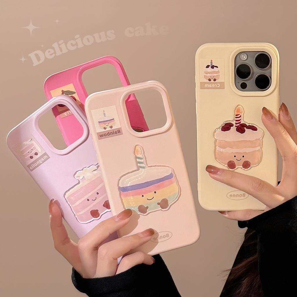 Cute Dessert Cake17pro Max Apple16Silicone Phone Case iphone14Applicable13Three-dimensional Softness