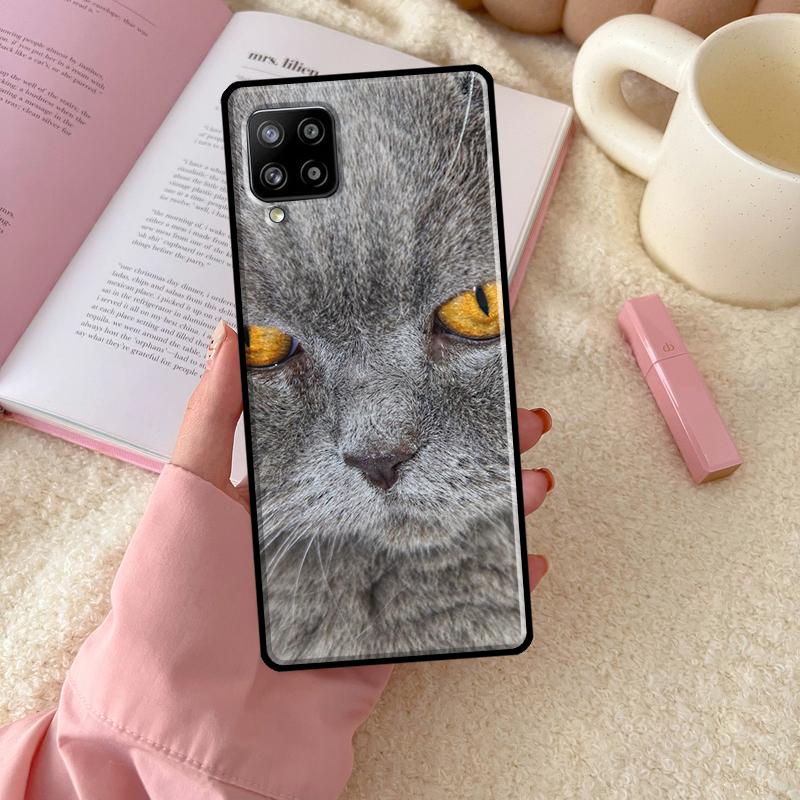 

Чехол с британским короткошерстным котом для Samsung Galaxy A52S A12 A22 A32 A52 A72 A21S A03S A50 A70 A71 A51 A33 A53 Samsung A73 5G