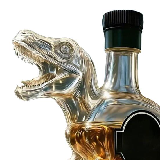 Yousheng 350ML Láhev na whisky Velociraptor Rytá sklenice na whisky ve tvaru dinosaura Karafa na víno Domácí kuchyně Barová dekorace Dárek pro nadšence do dinosauřů