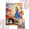 Diamond Painting 5D DIY Full Circle Diamond Painting Kit Alice Wonderland Home Bedroom Wall Decor Crafts