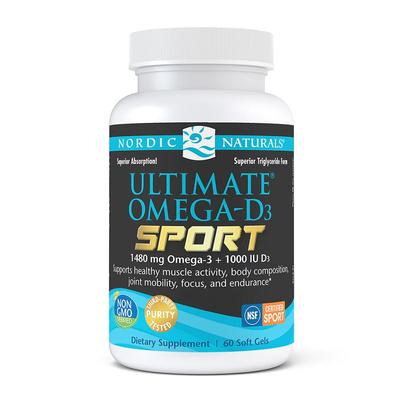 Ultimate Omega-D3 Sport 1480 Mg EPA 850/DHA 425 + 1000 IU D3, 60 Softgels