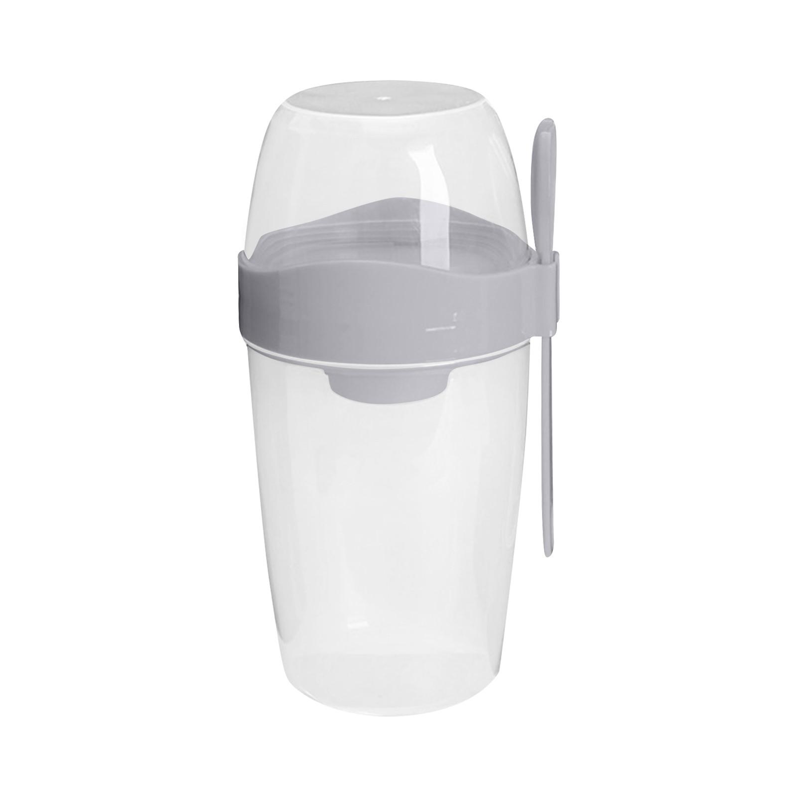 

Чашки для хлопьев на вынос Большие чашки для йогурта Чашки для каши с крышкой-ложкой Контейнер для хлопьев Коробка для хлопьев для йогурта Контейнер для заправки Контейнер для завтрака S