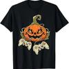 Gamer Pumpkin Halloween T Shirt Funny Video Game Console Controller Graphic
