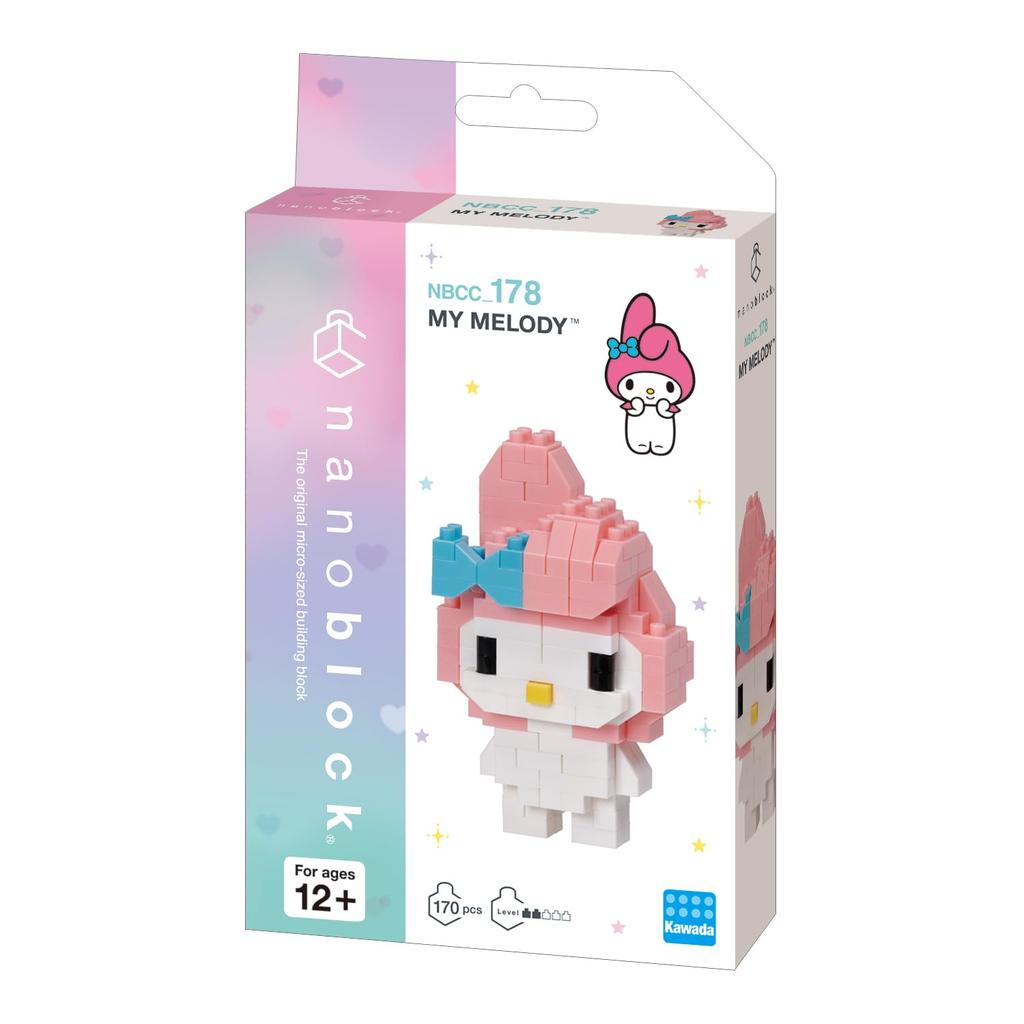 Nanoblock Kawada Sanrio Characters My Melody 170 Pieces Ages 12 and Up NBCC_178