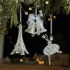 New Christmas Tree Pendant Acrylic Transparent Colorful Symphony Creative Bells Angel Girl Christmas Decoration Pendant Festive