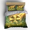 Golden Clover Decor Set Bedding Set with 1 Duvet Cover 2 Pillowcases Single Double King Queen, Gift
