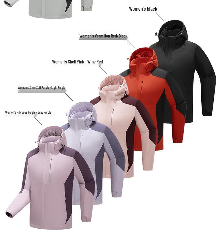 Heated Graphene Cotton Ski Jacket - Windproof Winter Wear for Couples