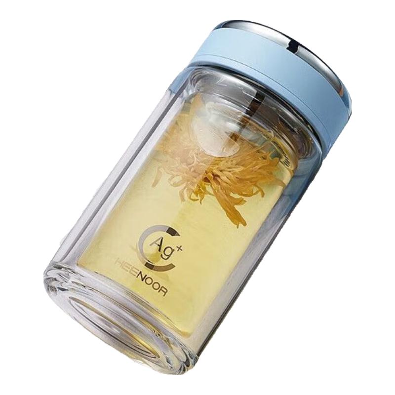 Xinuo Antibacterial Double-Layer Glass Tea Cup 295ml