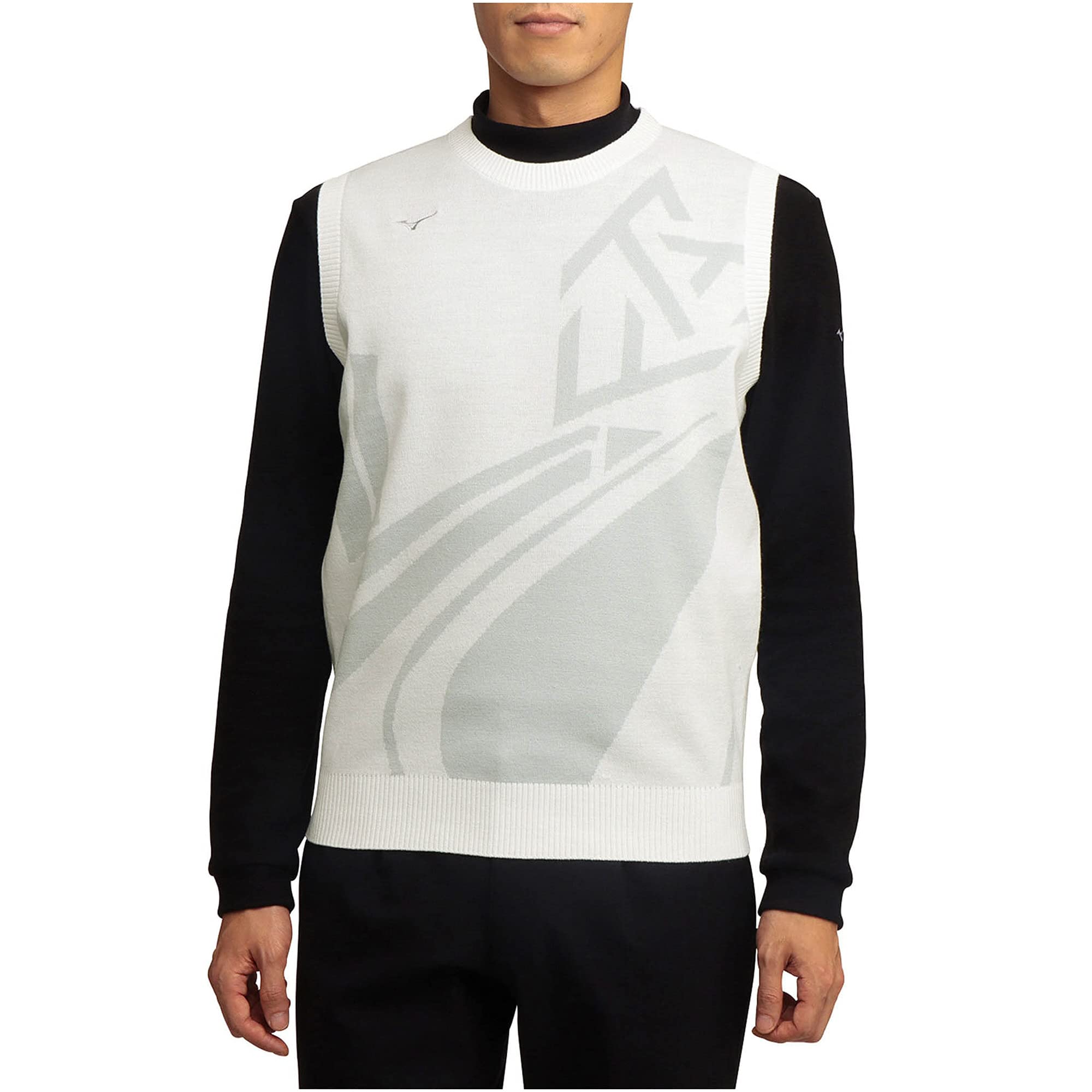 

Mizuno Jacquard Knit Vest Size M Men s Water-Repellent (E2MC1501), White, белый