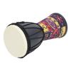 4 Inch African Hand Drum Painted Design Artificial Sheepskin Percussion Drum for DIY and Daily