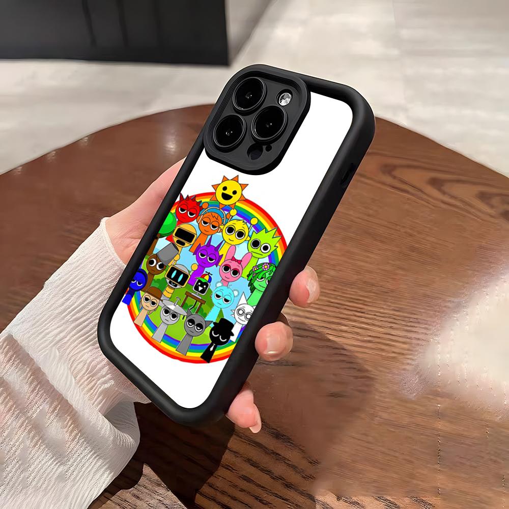 Cartoon Game Sprunki Phone Case For IPhone 17 Pro Max 15 Pro 16 14 Plus 12 13 Mini 11 Pro Shockproof Soft Cover