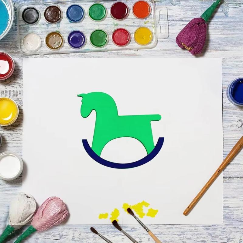 Wooden Horse Unfinished Crafts Wood Chip Decorations Suitable For Birthday Wedding Party Desktop Decoration Diy Painting Gifts