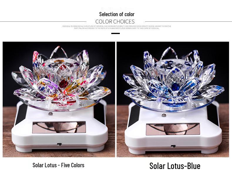 Solar-Powered Rotating Lotus Car Perfume Ornament