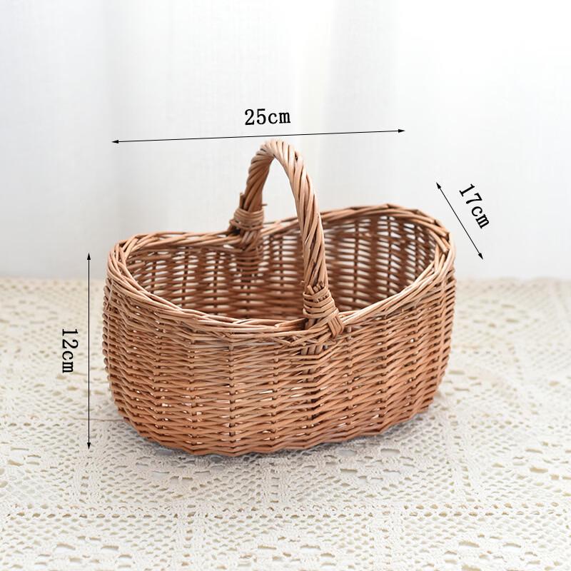 Hand-Woven Rattan Picnic & Storage Basket