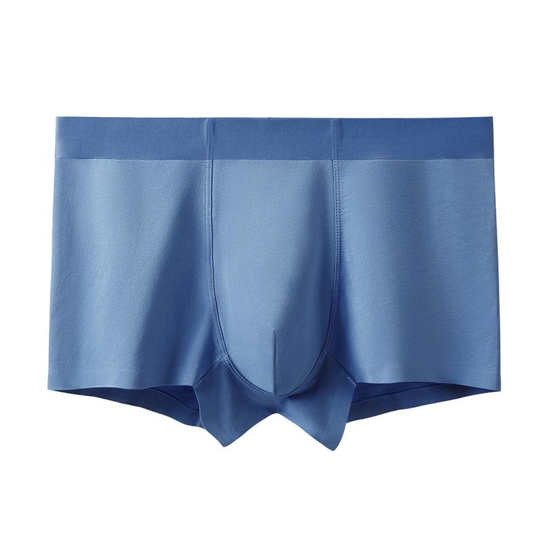 Men s Summer Thin Pure Cotton Antibacterial Traceless Mid-waist Briefs L