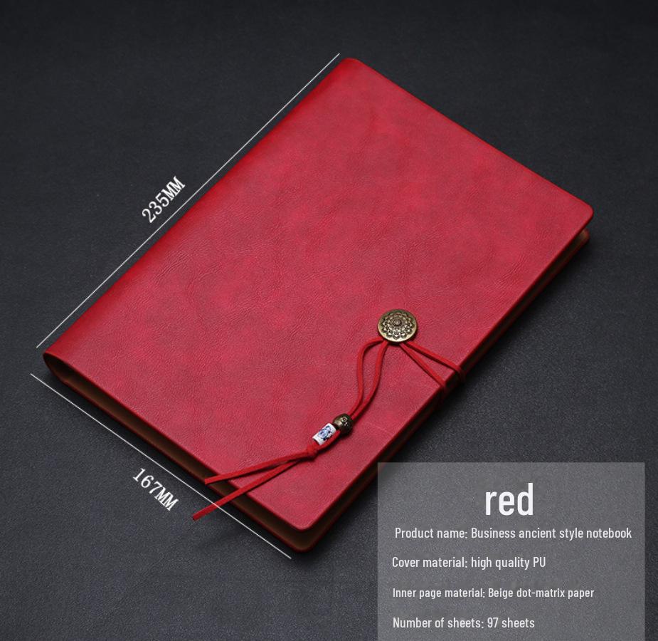 Retro Chinesischer Knoten A5 Loseblatt-Notizbuch - Business-Stil B5 Notizblock mit individuellem Logo