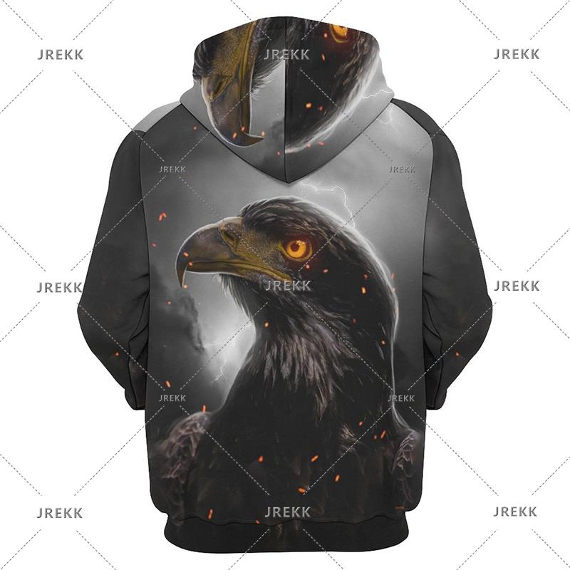 America Eagle Graphic Hoodie Męska odzież 3D Hawk Emblem Printed Nowość w bluzach z kapturem Kobiety Harajuku Fashion y2k Pullover Hooded Hoody