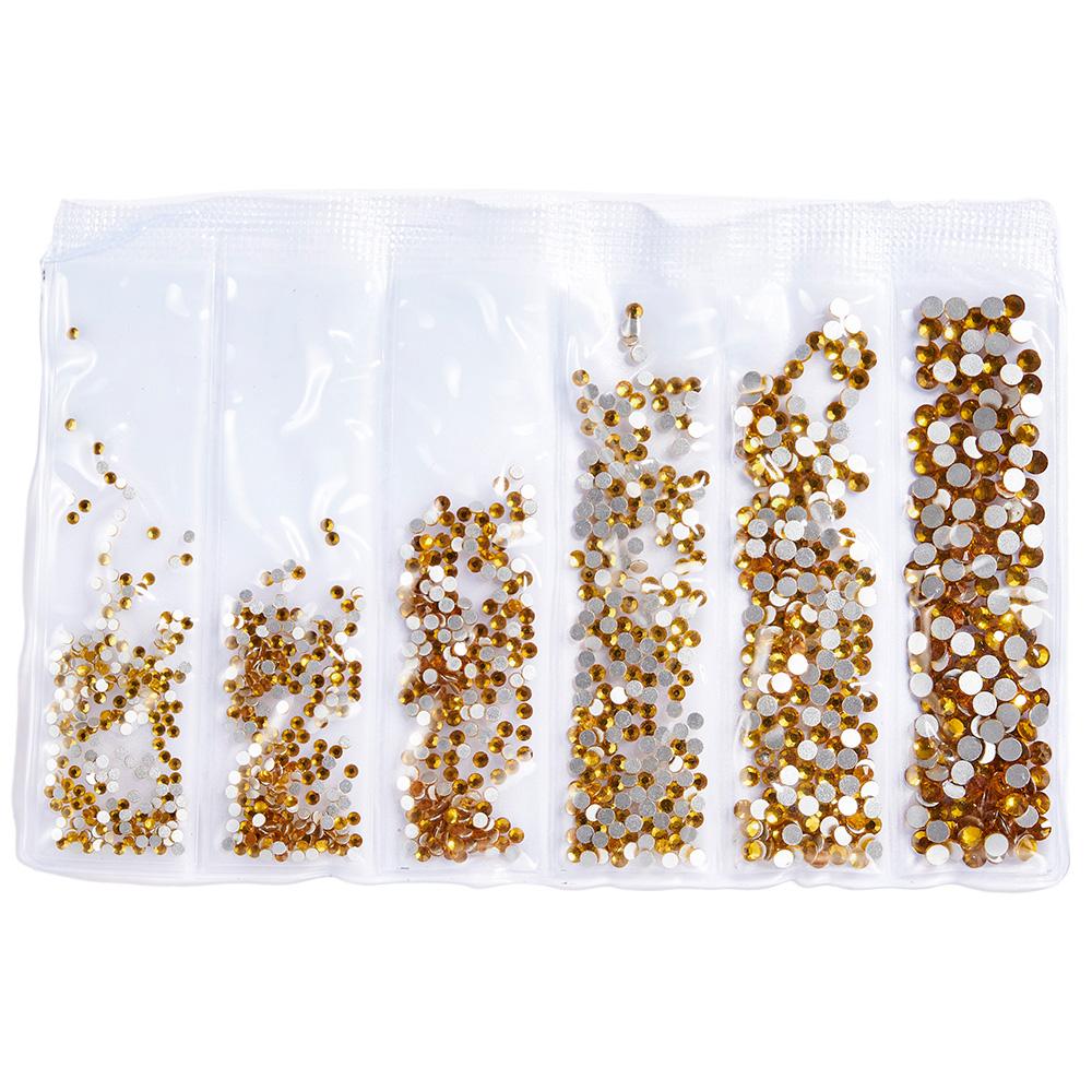 SS3-SS10 Colorful Glass Nail Rhinestones Multicolor Flat Back Crystal Strass Shiny Nail Art Gems Manicure Nails Art Decorations