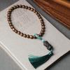 Phu Son Red Soil Agarwood Bracelet: Vietnamese Ethnic Style Rosary Hand String 0.8"