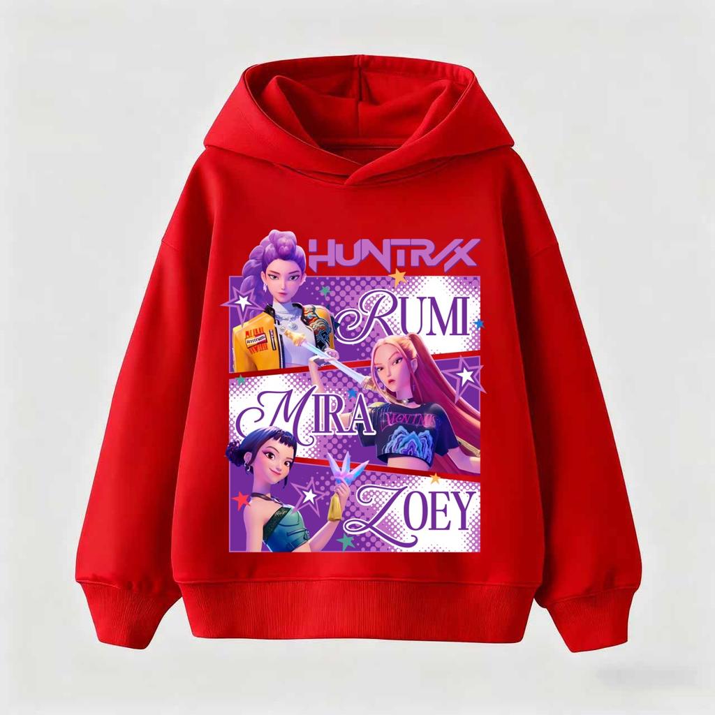 2025 KPop Demon Hunters Hoodie Fashion Rumi Sweatshirt Pullover Cute Long Sleeve Autumn Girls Cartoon Y2K Hoody Sportswear