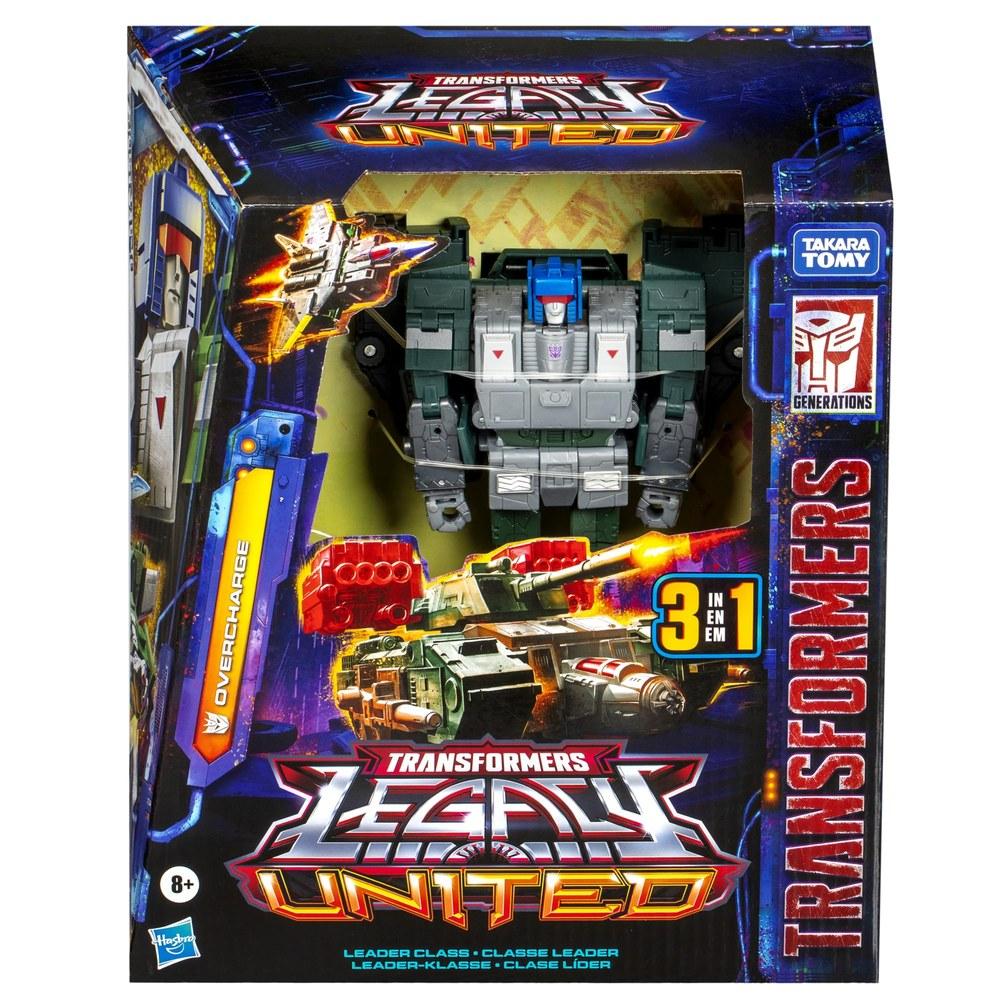 Transformers Legacy United Leader Class Overcharge Action Figure 7.5-inch Boys Girls Ages 8+