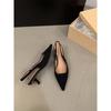 Temperament Pointed Head Empty Temperament Single Shoes New Spring French Niche High Heels Thin Heel Bag Head Sandals Women