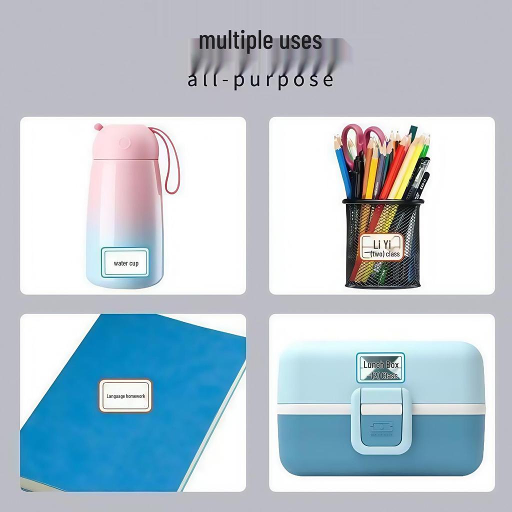 Waterproof Self-Adhesive Name and Memo Label Stickers for Classification and Marking
