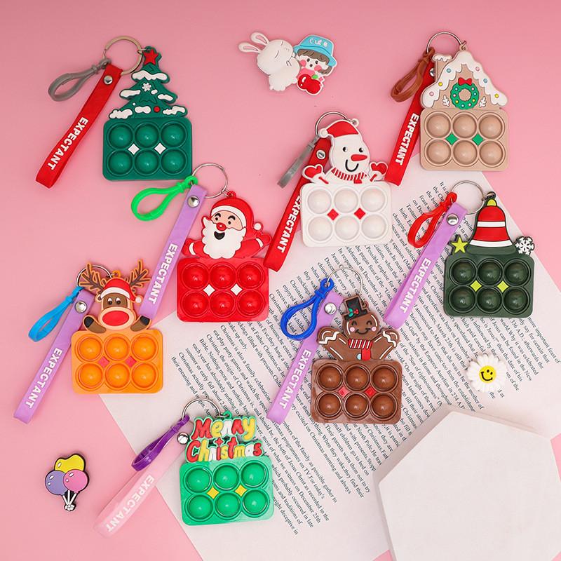 Decompression Toys Christmas Toy Keychain Santa Claus Pendant Xmas Gift Child