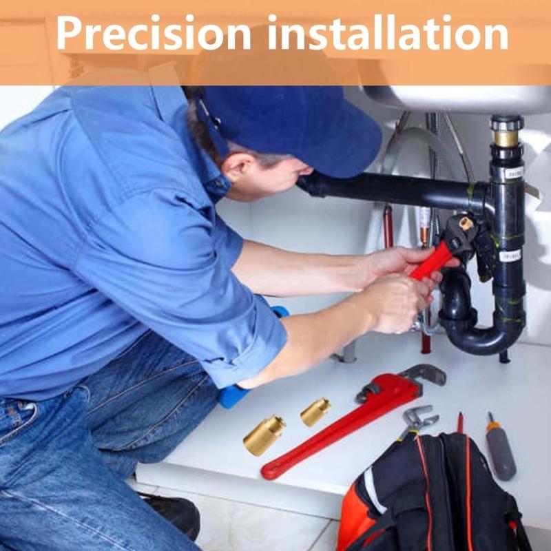 5Pcs 1/2inch Brass Pipe Fittings Female And Male Thread Extension Joint Water Pipe Adapter Fittings for Copper Pipe