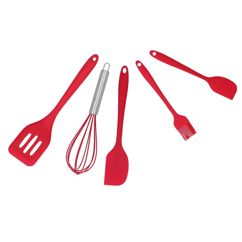 Red Green Kitchen Utensil Set Silicone Cooking Utensil Set Practical Baking Tool Set  Home Bakery