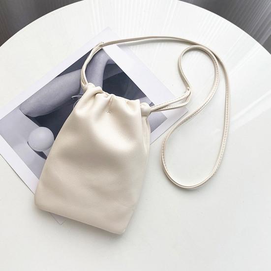 Dámská taška na mobilní telefon z umělé kůže crossbody taška na telefon jednobarevná přenosná peněženka na telefon pro každodenní život cestování nakupování