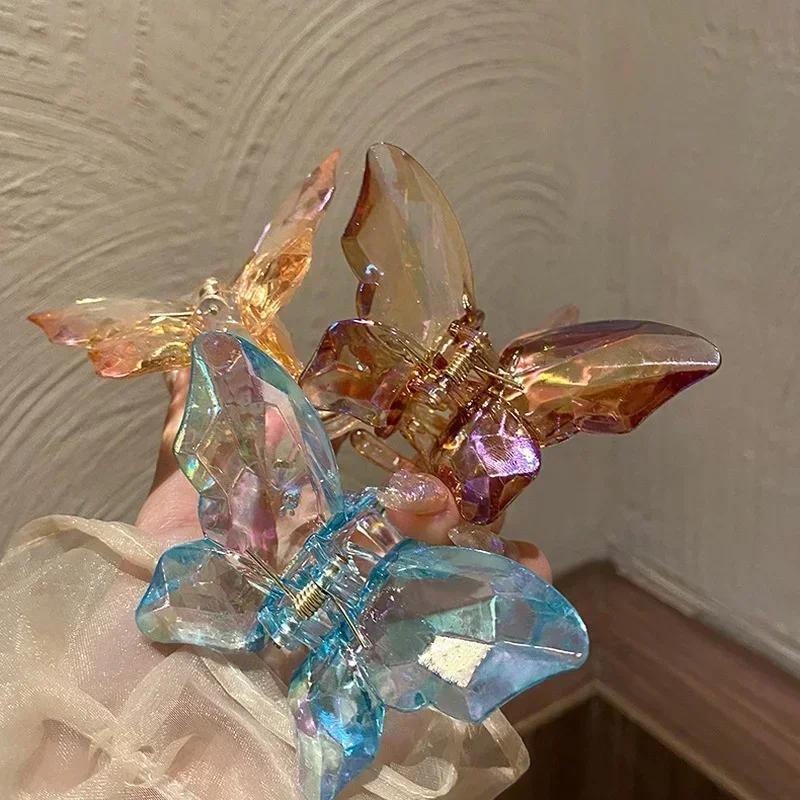 Summer Women Fashion Mermaid Crystal Butterfly Hair Clip Sense of Luxury Elegant Design Women Fashion Exquisite Birthday Gifts