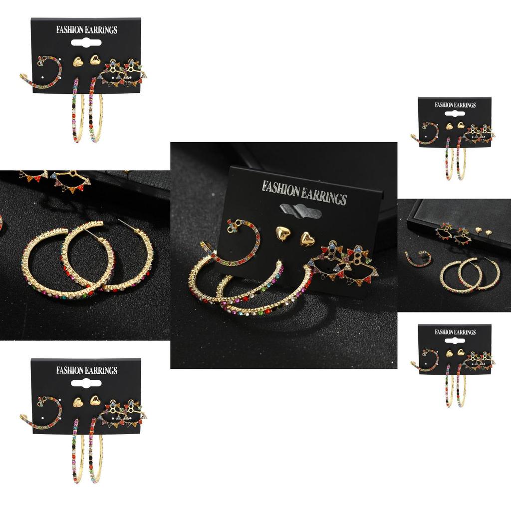 Stylish Alloy Earrings Diamond Shape Perfect For Gifts Anniversaries And Promotions