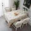 Print Cotton Linen Tablecloth Rustic Garden Natural Botanical Decorative Table Cover Kitchen Dining Picnic Indoor Outdoor Use