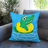 Animal Cute Crocodile Cushion Cover Comfortable Reversible Pillow Cover Ideal for Car Sofa Bedroom  Beyond