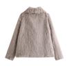 2025 Autumn/Winter Women's Celebrity Style Faux Fur Lapel Coat - A14001