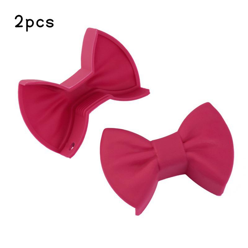 2ks Rukavice do trouby Silikonové rukavice odolné proti přiskřípnutí Proti opaření Protiskluzové rukavice Klipy Držák na hrnce Rukavice na vaření Pečicí rukavice