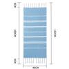 European Style Cotton Kitchen Towel Set: Quick-drying, Striped Tea Towels, Rectangular Tablecloth with Tassels.