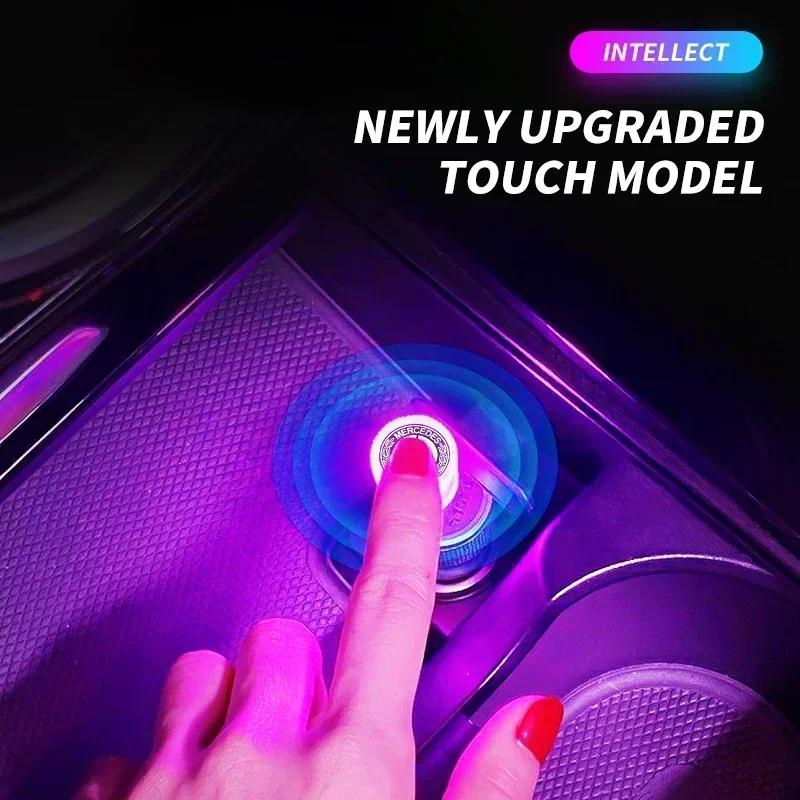 AABIH1 Car Mini USB LED Ambient Light Decorative Atmosphere Lamps For Mercedes Benz W220 W205 W211 W212 GLC GLS AMG W203 Accessories