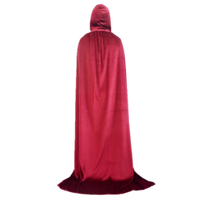 

Хэллоуинский плащ плащ жнеца принц принцесса плотный бархат золотой бархатный плащ взрослый 70CM [excluding hat length] бордовый