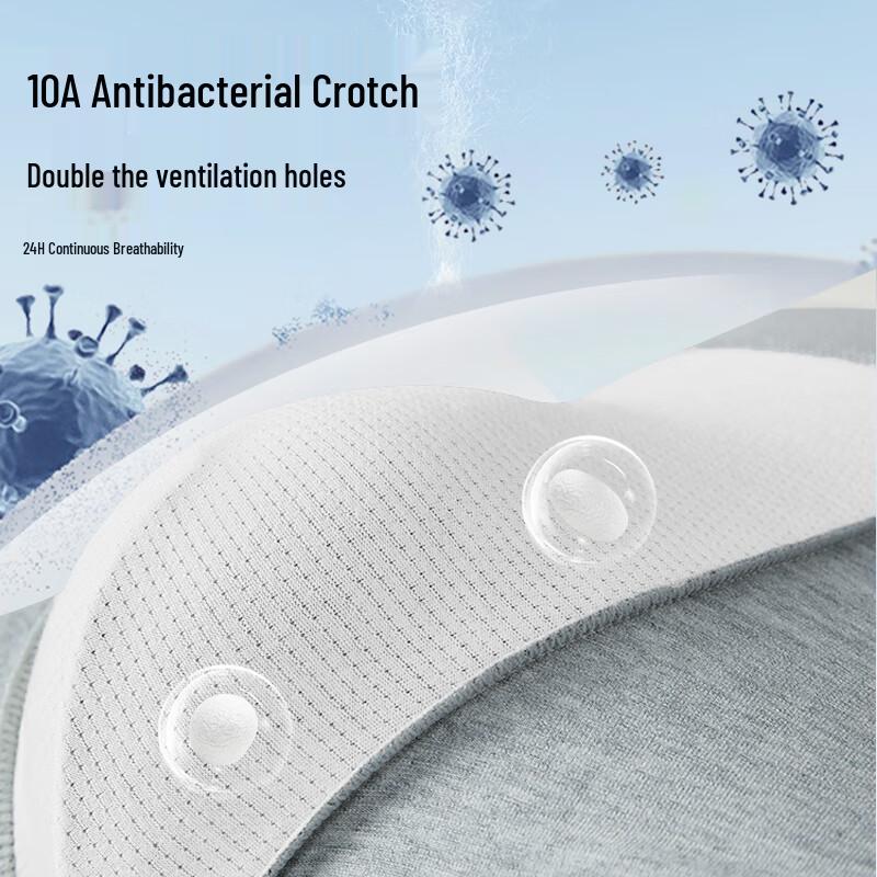 Yalou Men's 10A Antibacterial Quick-Dry Cotton Boxer Briefs (4-Pack)