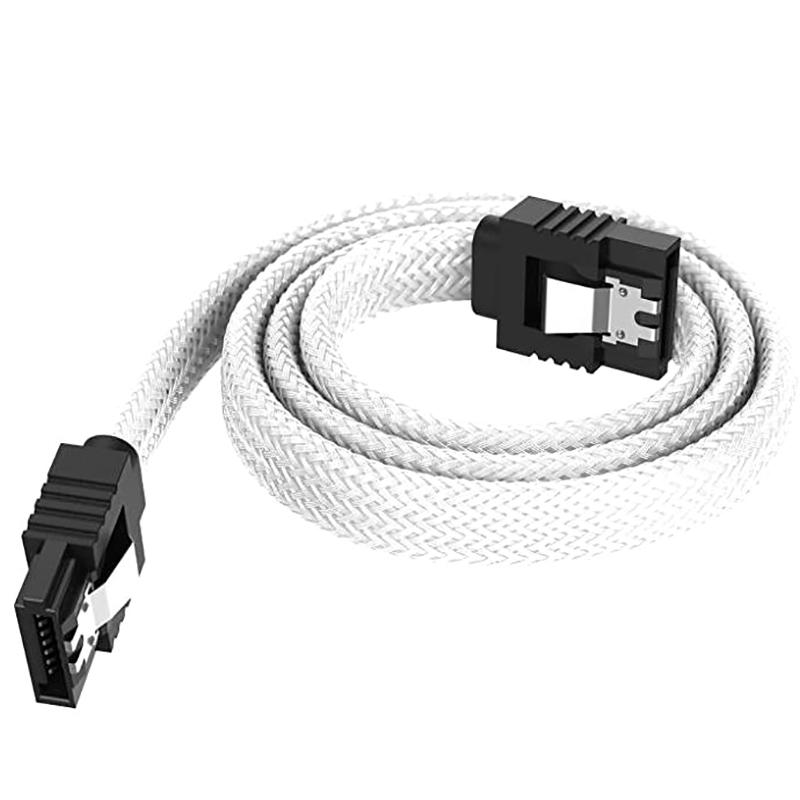 Sata 3.0 Iii Sata3 7Pin Data Cable 6Gb/S Ssd Cables Hdd Hard Disk Drive Cord Line With Nylon Premium Sleeved