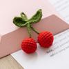 Hand-Knitted Apple & Persimmon Holiday Keychain Pendant