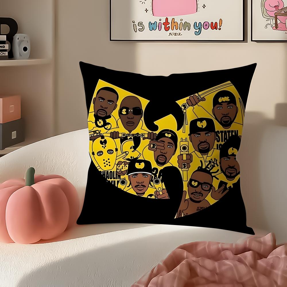 Hip Hop American Music Brand WWu Clan Tangs Cushion Cover Pillowcase Short Plush Invisible zipper Room Sofa Cushion Cover