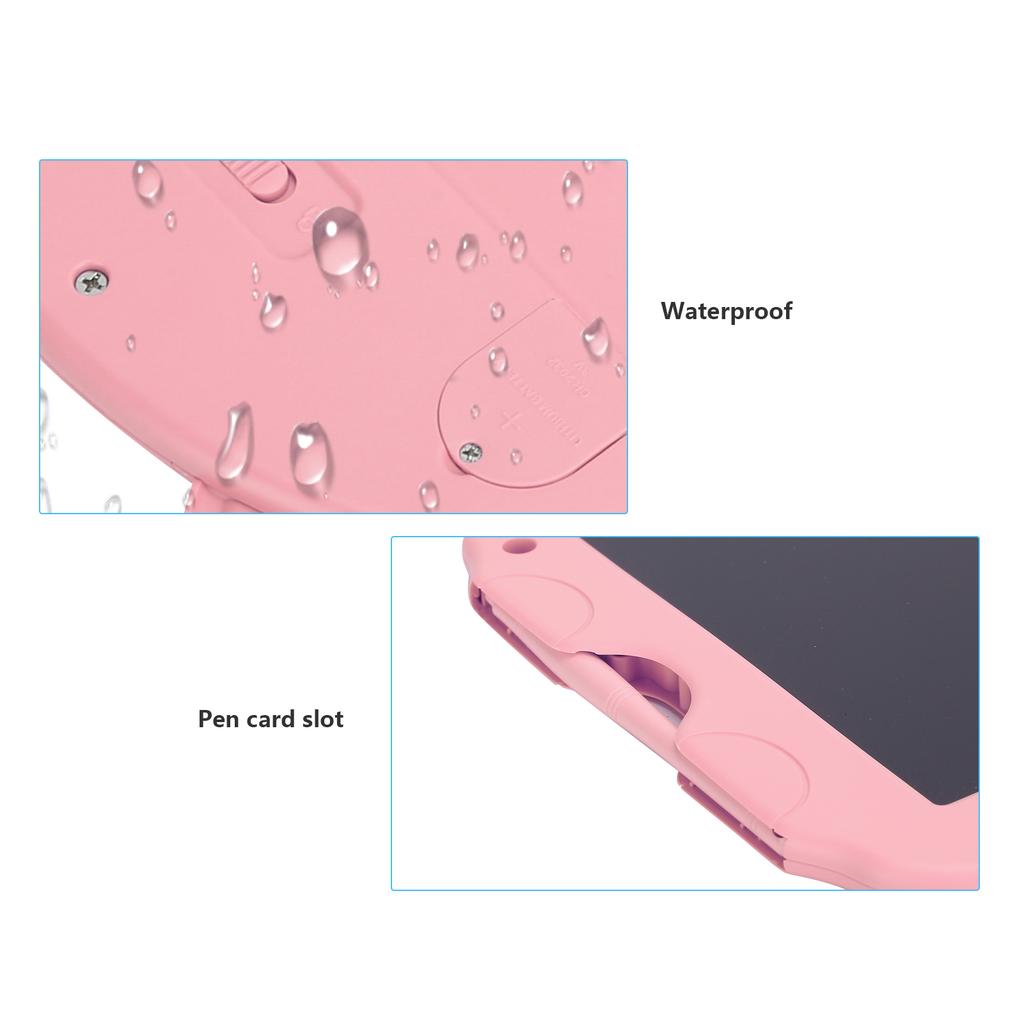 9in LCD Writing Tablet Cartoon Cat Digital Drawing Board with AntiErasing Lock for Children(Blue )