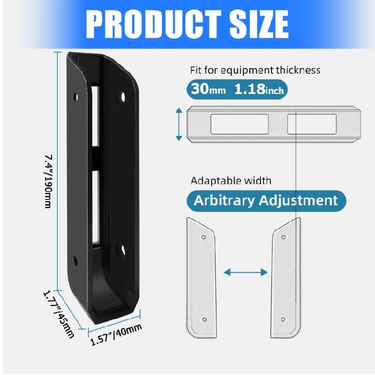 Under Desk Laptop Storage Holder Mount Bracket with Screw Space Saving Under Table Notebook Support Stand Hardware