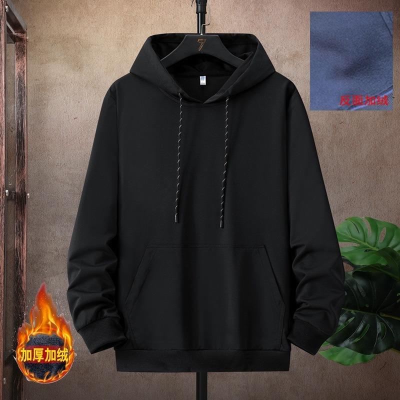 Herren S Übergröße 8XL Fleecegefüttert Einfarbig Lässig Sweatshirt