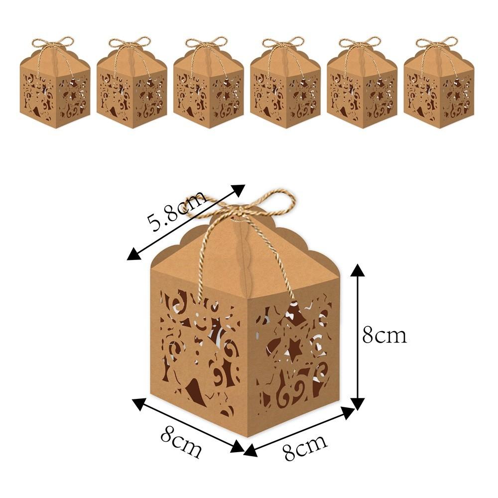 Hollow Decorative Christmas Gift Box For Festival And Party Packaging Candy