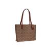 Coach Willow 34 Monogram Large Capacity Coated Canvas And Calfskin Tote Bag Women Tote Bags Brown C0693-B4NQ4